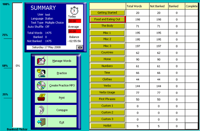 WordBanker is a unique and fun method of helping you to learn a foreign language